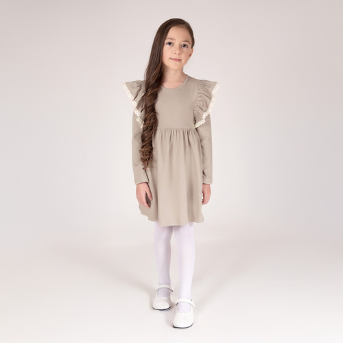 212169 Tola sukienka dziewczęca Nicol – bawełna 100%, długi rękaw, falbanki, polska produkcja