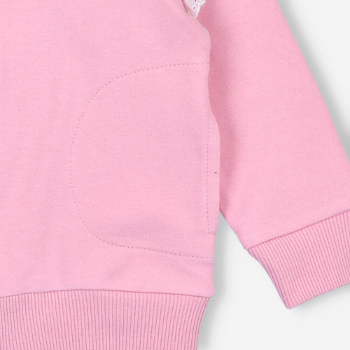 BOB-0005 Dziewczęca bluza dresowa bomberka By o Baby różowy