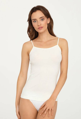 Gatta Camisole 42K 610 koszulka damska bezszwowa na cienkich ramiączkach biały
