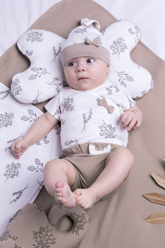 183069 Chustka niemowlęca "Gaja" Nicol - kremowy