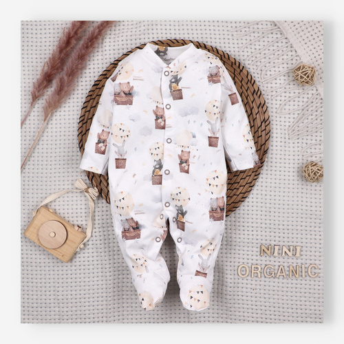 ABN-5655 Pajac niemowlęcy Balloon Friends Nini 100% bawełna organiczna Polska