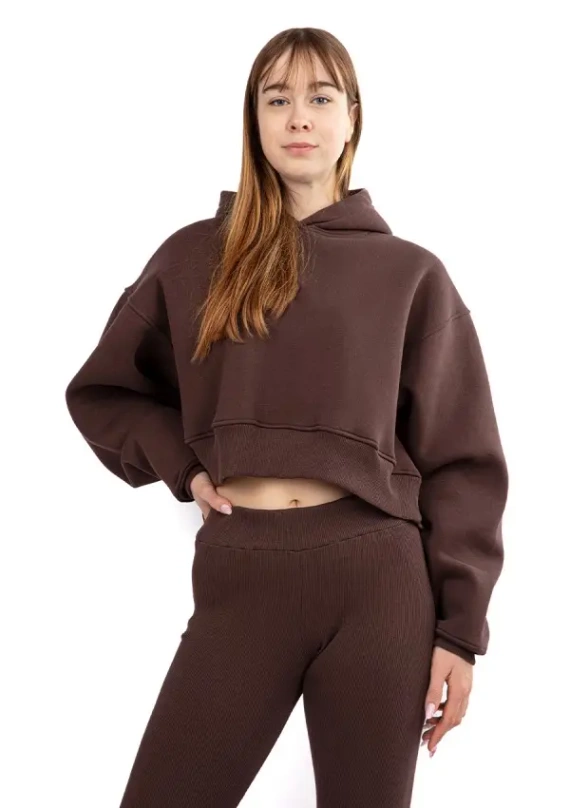 DK-K-B13 Dresowy komplet damski Dkaren - czekoladowy
