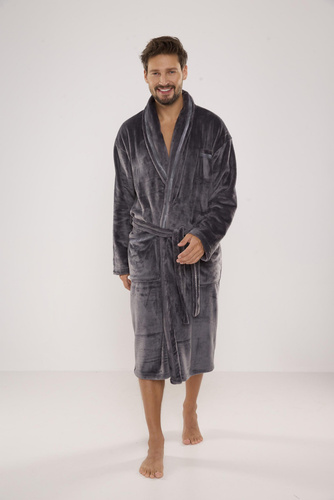 716 Rafael szlafrok męski De lafense - grafit