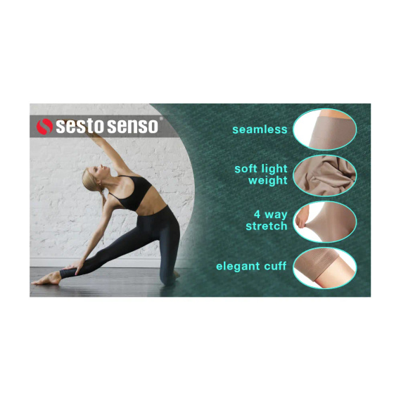 Legginsy Long Bezszwowe kryjące długie Sesto Senso tortora
