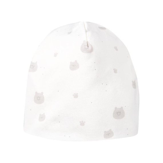 Petite Czapka niemowlęca Eevi- miś ecru