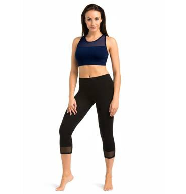 2203 Glamo Legginsy Bawełniane 3/4 Teyli Czarne