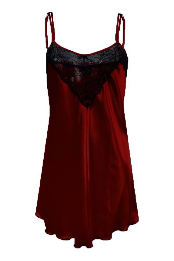 Carla Koszulka damska satynowa DKaren - bordo