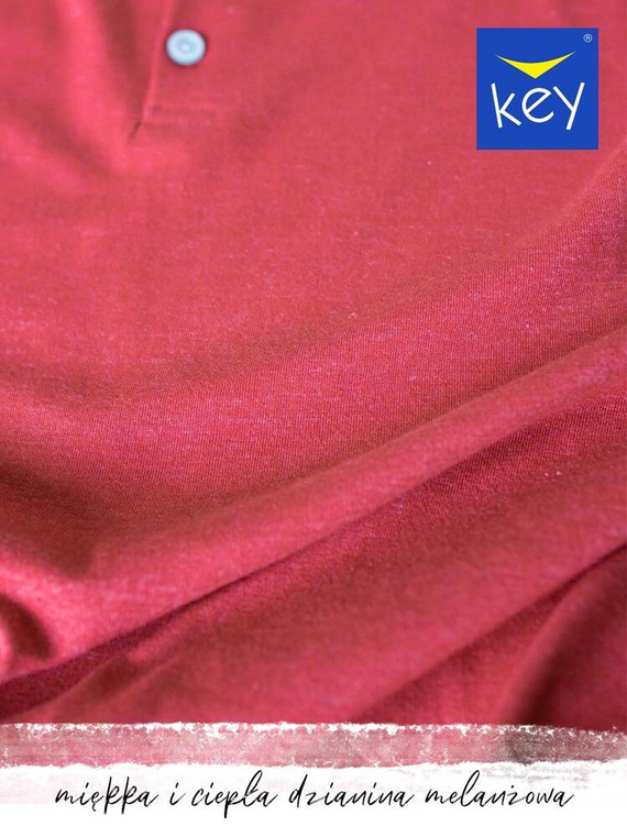 MNS 451 Piżama Męska Key bordowy