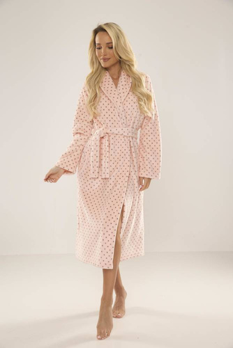 548 Melanie Długi Szlafrok damski Forex - łosoś 