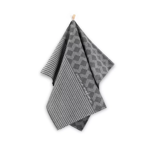 Ścierka kuchenna MODERNA 037P Zwoltex 50x70 czarna bawełna Ultrasoft 200 g/m²