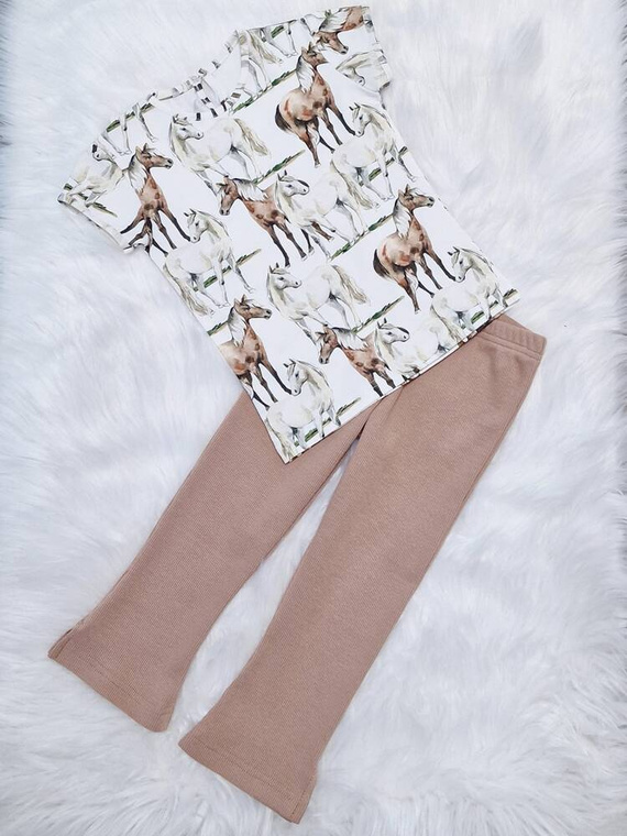 Horse Spodnie dzwony Bambarillo beżowy