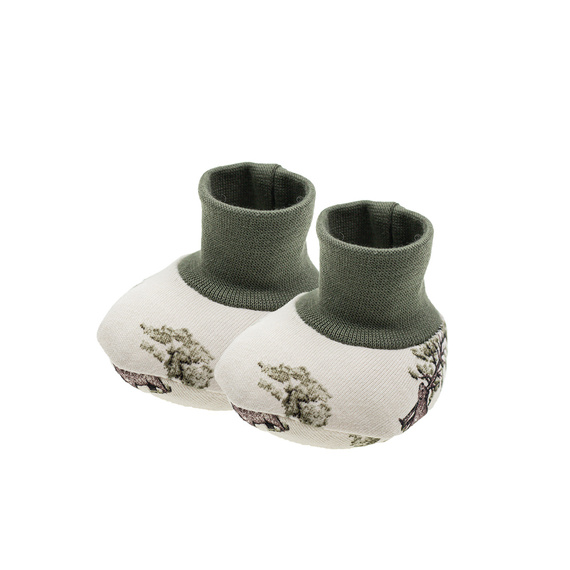 218084 Yogi Bear Buciki niemowlęce Nicol – bawełna, leśny wzór