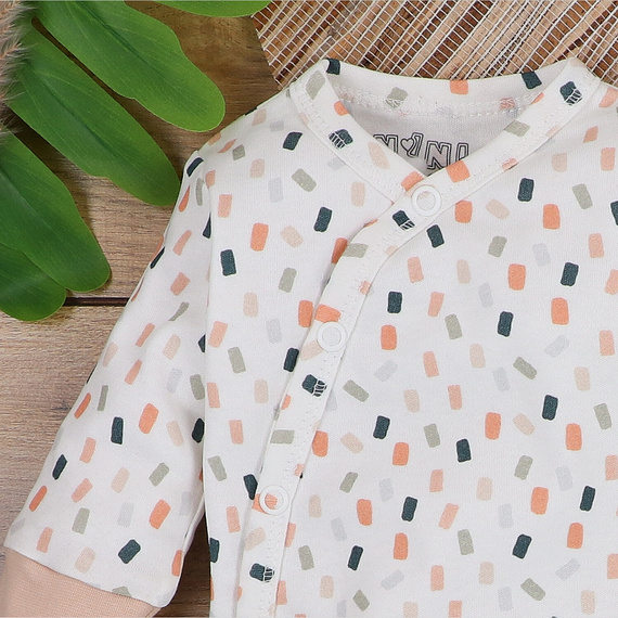 ABN-5321/KRE Body kopertowe z bawełny organicznej Nini kremowy