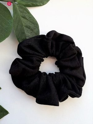 Scrunchie gumka do włosów gładka Milk&Love czarny