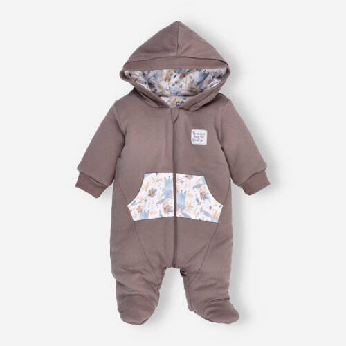 ABN-4512/CZE Skarby Jesieni Kombinezon z bawełny organicznej Nini brązowy