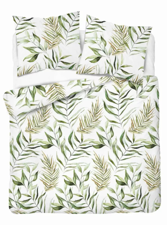 5030 A Pościel z mikrofibry liście Detexpol pudrowy zielony