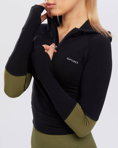 Adapt bluza sportowa damska Spaio black/khaki