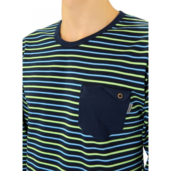 02 Piżama Męska długi rękaw i spodnie Sesto Senso - K67L