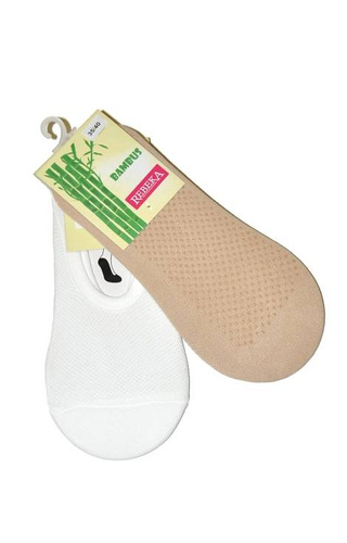 1030 Bambus Baleriny stopki Damskie Rebeka biały