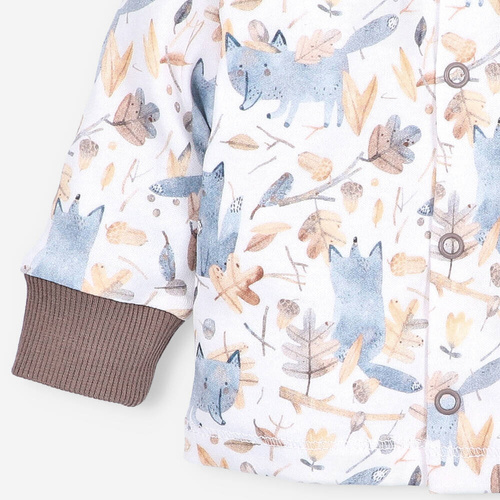 Skarby Jesieni Kaftanik niemowlęcy z bawełny organicznej Nini druk