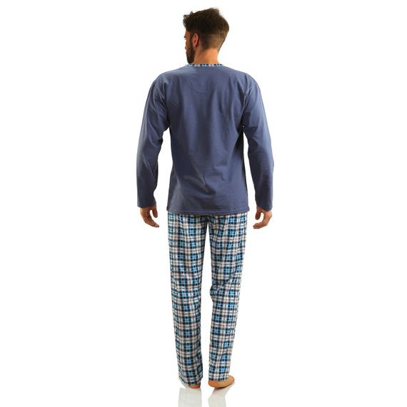 Jasiek Piżama Męska długi rękaw długie spodnie Sesto Senso - jeans