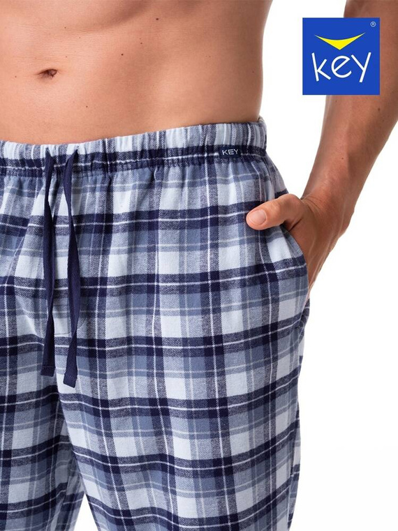 MNS 426 Piżama Męska Key szary krata
