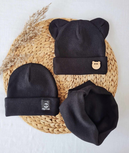 2415P Bandito boy Czapka prążek podwójna Marija - czarny