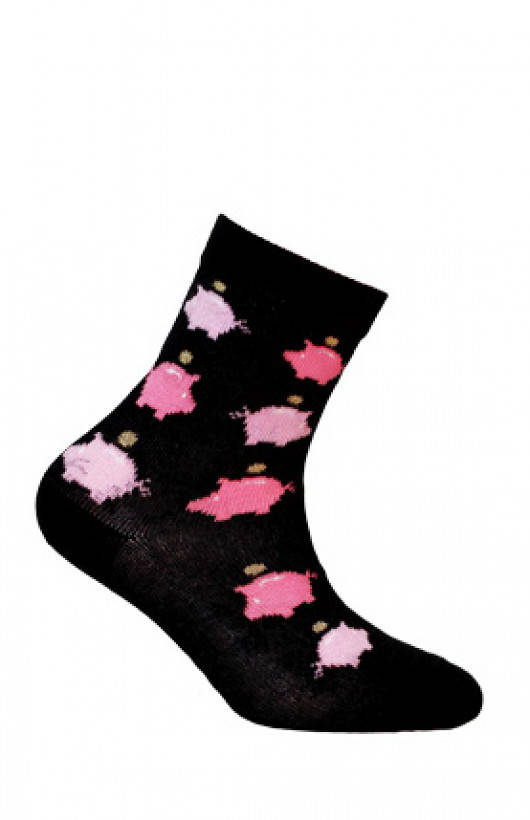 G24.01N Cottoline Skarpety Dziewczęce wzorowane Gatta - 292 black