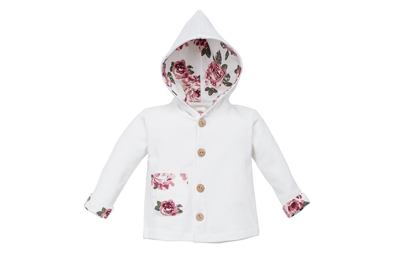 11218E "ROSES" Bluza dresowa Makoma ecru 