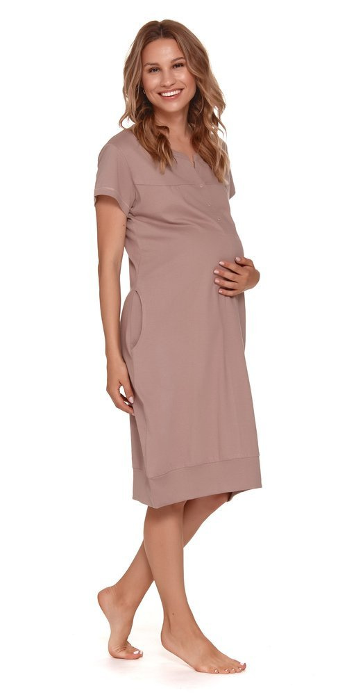 4348 Koszula Nocna ciążowa i do karmienia Doctor Nap - beige