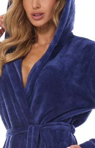 2412 Night Szlafrok Damski długi L&L - navy