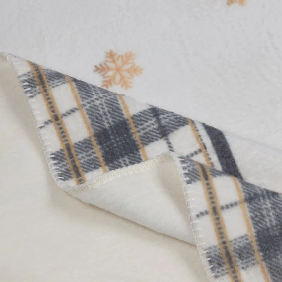 Angel koc świąteczny narzuta gwiazdki Eurofirany kremowy