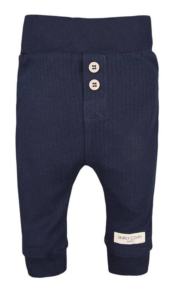 Legginsy bawełniane z guzikami "SIMPLY COMFY" Ewa Klucze - granat