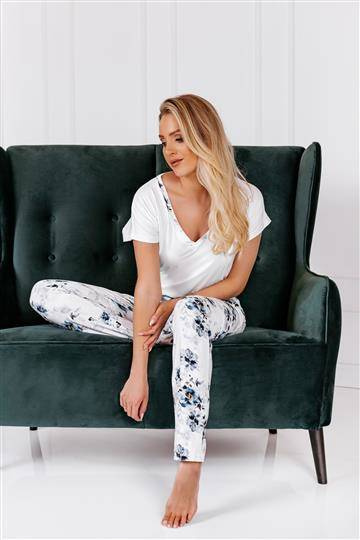 Lucy piżama damska Momenti Per Me white