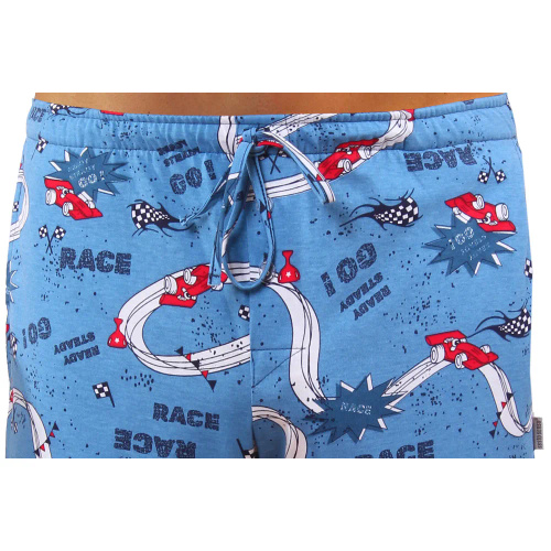 2660/10 Piżama Męska długi rękaw i spodnie Sesto Senso - granat