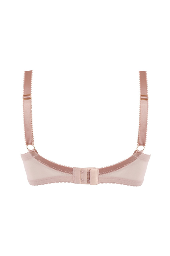 Mediolano Jasmin 19151 semi soft biustonosz pudrowy koronka