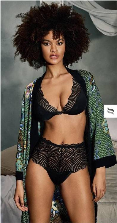 Klarita komplet 2-częściowy Obsessive czarny +