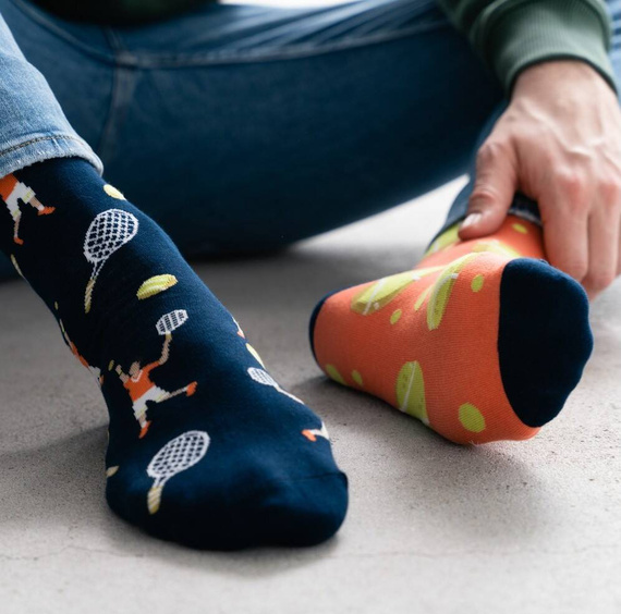 079 Nie Do Pary Skarpety Męskie More - granatowy 076