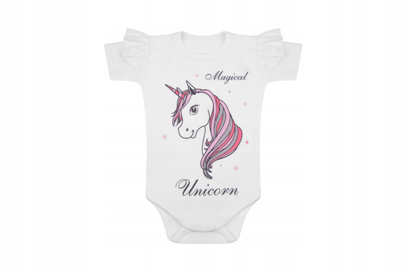 Body z krótkim rękawem "Unicorn" Terjan - biały
