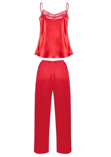 Caroline Komplet piżama damska DKaren - czerwona