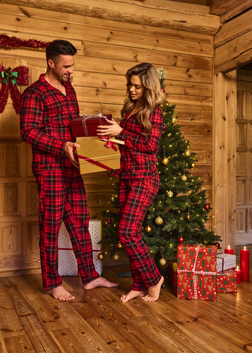 482/408 Kaya Piżama damska rozpinana Cornette czerwony