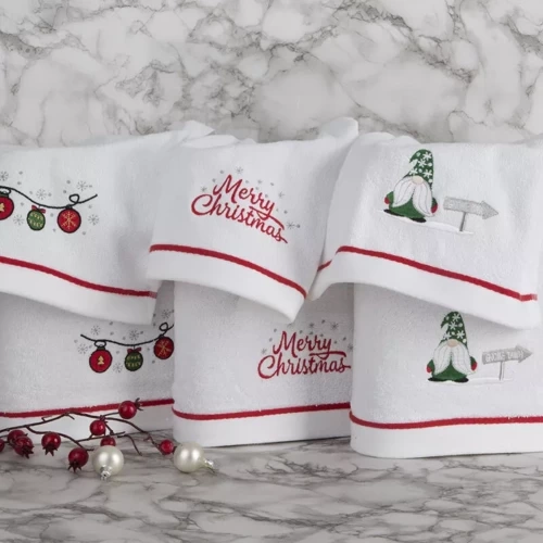 Gerda 3 ręcznik świąteczny Merry Christmas Eurofirany biały