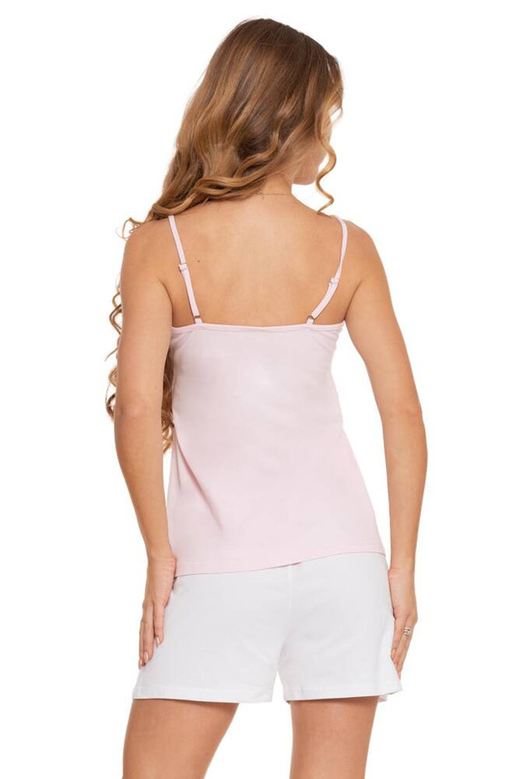 PDD3500-008 Piżama damska na ramiączkach Moraj - różowy