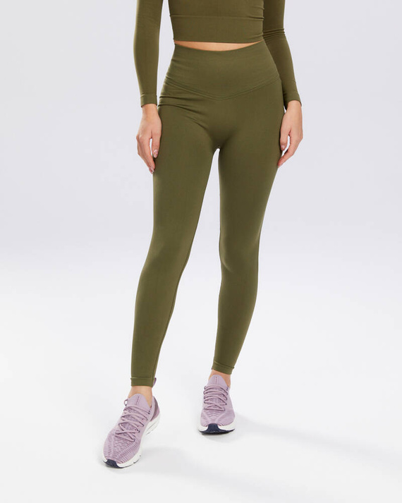 Adapt legginsy damskie Spaio khaki