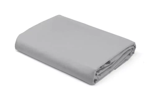 Pure prześcieradło satynowe z gumką jednobarwne Detexpol szary jasny 