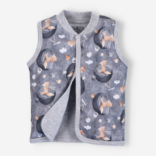 Space Tour Kamizelka z bawełny organicznej Nini szary