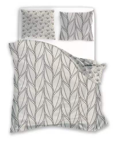 Pure 04 Pościel bawełniana liście dmuchawce Faro beżowy