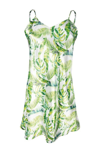 DK-HK Flowers Halka satynowa  koszulka damska DKaren - 11 biały