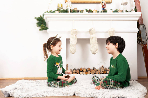 Zonda Piżama dziecięca Italian Fashion - zielony/druk 