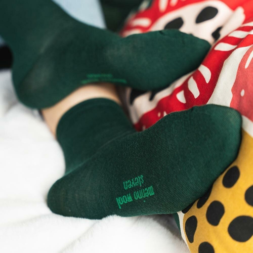 ART.130 Natural Merino Wool Skarpety damskie Steven zielony 008